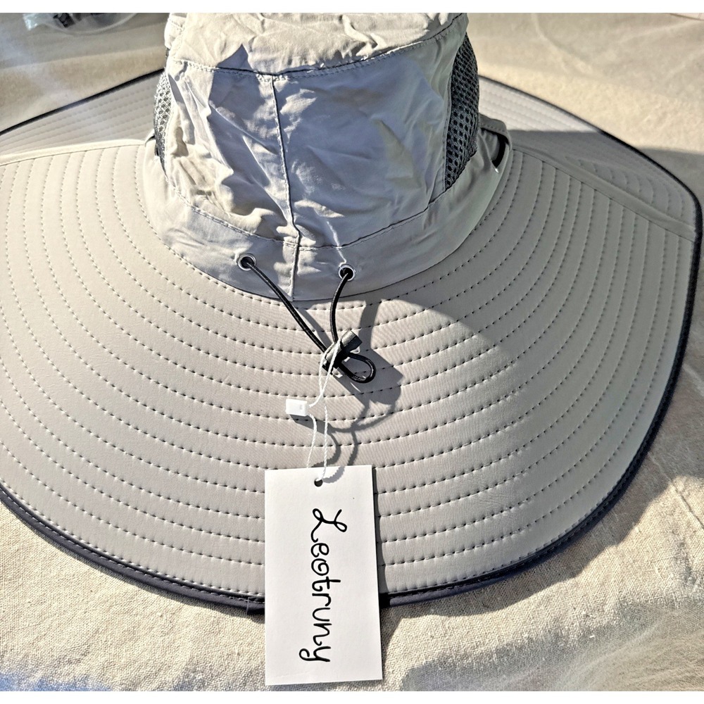 Leotruny Men Wide Brim Sun Hats UPF50+ Waterproof Breathable Bucket‎ Hat